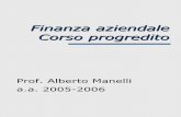 Finanza aziendale Corso progredito - 2005-2006/finanza... · L’efficienza dei mercati, analisi ... L’efficienza dei mercati finanziari ... L’analisi tecnica è soggettiva e