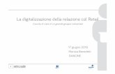 La digitalizzazione della relazione col Retail · 1 La digitalizzazione della relazione col Retail il punto di vista di un grande gruppo industriale 17 giugno 2016 Monica Benedetti