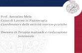 Prof. Antonino Mele Corso di Laurea in Fisioterapia …facolta.unica.it/medicinaechirurgia/files/2014/02/... · 2016-01-22 · Docente di Terapia manuale e rieducazione . funzionale