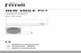 NEW SMILE PC7 -  · PDF fileNEW SMILE PC7 Climatizzatore per ambienti Domestic air conditioner Climatizeur d’ambience GB POWER SLEEPRUN TIMER F INSTALLATION MANUAL