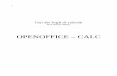 OPENOFFICE – CALC - Biostatistica Infermieri... · PDF file2 OPENOFFICE – CALC 1 Caratteristiche di base Calc è un programma libero di OpenOffice che consente di lavorare su