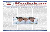 Anno XXXIV, N° 1, settembre 2018 Judo Kodokan, … news 2018 web.pdf · Kodokan Cremona - settembre 2018 Judo sportivo: #semprepresenti La stagione agonistica 2017/2018 ha visto