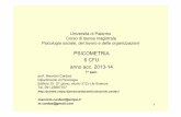 slides PSICOMETRIA 2013-14 - portale.unipa.itportale.unipa.it/.../.content/documenti/slides-PSICOMETRIA-2013-14.pdf · Università di Palermo Corso di laurea magistrale Psicologia