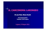 IL CARCINOMA LARINGEO - Onkologiepflege … laringeo fattori di rischio Nel 95 %dei tumori della laringe si tratta di CARCINOMI che originano per danni provocati dal FUMO e dal consumo