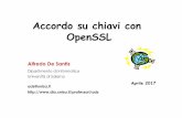 Accordo su chiavi con OpenSSL - Dipartimento di …ads/ads/Sicurezza_su_Reti_files/AccordoChiavi... · chiavi (ad es., dhkey1.pem) mediante il seguente comando Per ottenere la lista