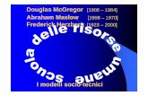 Douglas McGregor [1906 – 1964] Abraham Maslow … · •La TEORIA Y fa ricadere tutti i problemi sulle spalle del management: se i dipendenti sono svogliati, apatici, restii ad