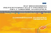 UNIONE EUROPEA EU WHOISWHO REPERTORIO …europa.eu/whoiswho/pdf/EUWhoiswho_10_IT.pdf · Dir R — Risorse 23 Dir A — Processo decisionale 23 Dir C — Better Regulation and Work