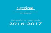 Calendario pastorale 2016-2017 - oratoriodiredona.it pastorale 2016... · Calendario pastorale 2016-2017 Comunità parrocchiale di Redona Redona_2016_436_CAL:Calendario 5-09-2016