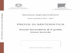 Prova di Matematica classe II secondaria di ... - Home … · Rilevazione degli apprendimenti Anno Scolastico 2011 –2012 PROVA DI MATEMATICA Scuola Secondaria di II grado Classe