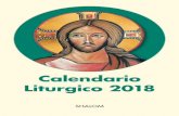 Calendario Liturgico 2018 - .Signore risplende al vertice dellâ€™anno liturgico, poich© lâ€™opera