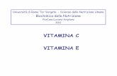 VITAMINA C VITAMINA E - Macroarea di Scienze M.F.N. · 2013-04-05 · VITAMINA C VITAMINA E Università di Roma Tor Vergata - Scienze della Nutrizione Umana Biochimica della Nutrizione