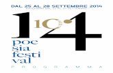 P R O G R A MM A - Comune di Castelfranco Emilia · oesia Festival fa cifra ton-da. Potremmo iniziare da qui per introdurre l’edizione ... cata ai poeti e alla poesia dell’Unione