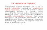 Le “malattie da triplette” - Università degli Studi ... · Le “malattie da triplette ... Il tratto ripetuto è di solito polimorfico ... of wild type ataxin-1[30]; c, e, g,