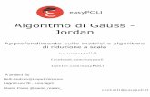 Algoritmo di Gauss - Jordan - easyPOLIeasypoli.it/materie/gal/teo_gal/gauss_jordan.pdf · Algoritmo di Gauss - Jordan Approfondimento sulle matrici e algoritmo di riduzione a scala