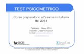 PSICOMETRICO - Prima lezione · 3 Programma della I^ giornata Istruzioni generali - struttura del test - come calcolare il punteggio - come prepararsi al test - come affrontare il