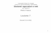 Università di Roma Tor Vergata Corso di Laurea … OPERTATIVI... · ... (short term scheduler) ... FCFS (First Came First Served) è l’algoritmo più semplice. ... Shortest job