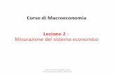 Corso di Macroeconomia Lezione 2 Misurazione del … vari/Macroeconomia/lezione2.pdf · Flussi e stock in macroeconomia • Un flusso è una variabile che ha una dimensione temporale