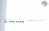 AA 2016-2017 20. Nomi, binding - Dipartimento di …pages.di.unipi.it/ferrari/CORSI/PR2/LEZIONI2017/PR2020.pdf · Tipi di ambiente: esempio in Java CambiamenA dell’ambiente L’ambiente