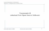Tassonomie di soluzioni Free Open Source Softwareruffatti/docs/Tassonomia_soluzioni_FOSS.pdf · Le interfacce di SpagoBI a specifiche soluzioni FOSS sviluppate con realizzazione di