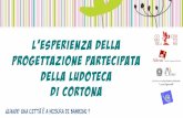 Presentazione standard di PowerPoint · di Cortona e la Cooperativa Sociale Athena alla realizzazione della nuova ludoteca, utilizzando il metodo della progettazione partecipata.