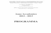 Anno Accademico 2012 - 2013 - Diocesi di Reggio Emilia · Orario del II semestre ... posizioni complementari di K. Rahner e Paul Tillich (Gianfranco Panari). Andrea F. ... - Docente