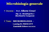 Testo: MICROBIOLOGIA · causa di degradazione degli alimenti; ... Microbiologia degli alimenti. 6. Microbiologia del suolo. 7. Microbiologia industriale. 8.