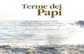 C’è un luogo nel cuore d’Italia dove storia, natura e ... · fango delle Terme dei Papi è prelevato, vergine e già maturo, dal fondo di un lago termale dove le ... Pap Test