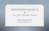 SOCIOLINGUISTICA A (a.a. 2017-18, Univ. Pavia)allegatifac.unipv.it/chiarameluzzi/Meluzzi_SOCIOLINGUISTICA A... · semantica + pragmatica - ortografia morfologia (fless.) sintassi