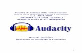Corso di laurea Comunicazione artistica e multimediale A.A ...inf+sisteugeni/manualeutente_audacity.pdf · 1 Audacity Audacity è un editor audio che consente di registrare e riprodurre