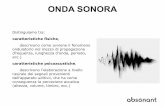 Onda Sonora - Absonant · ONDA SONORA Distinguiamo tra: caratteristiche fisiche, descrivono come avviene il fenomeno ondulatorio nel mezzo di propagazione (frequenza, lunghezza d’onda,