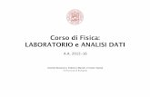 Corso di Fisica: LABORATORIO e ANALISI DATIcampus.unibo.it/231912/1/AA2015-16_lezione_termologia.pdf · La parte di Laboratorio (TERMOLOGIA) 7. BES - Fisica - Laboratorio e Analisi