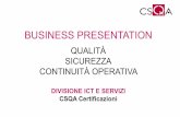 Presentazione standard di PowerPoint - Clusit · ISO/IEC 20000 definisce i processi necessari all’erogazione di Servizi,riconducibili al modello ITIL (IT Infrastructure Library)