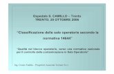 “Classificazione delle sale operatorie secondo la ... · (da UNI EN ISO 14644 – 1 Introduzione ). 3 LE UNI EN ISO 14644 E L’AMBIENTE OSPEDALIERO • Non esiste oggi in Italia