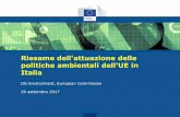 Riesame dell'attuazione delle politiche ambientali dell'UE ...ec.europa.eu/environment/eir/pdf/Rome_29_09_17.pdf · L'EIR è un ciclo biennale di analisi, dialoghi e collaborazione