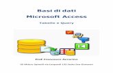 Basi di dati Microsoft Access - Prof.Accarino Tabelle... · I moduli possono contenere sottoprogrammi scritti in VBA ... In Access è anche possibile creare in modo semplice applicazioni