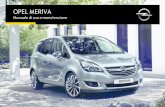 Opel Meriva Manuale di uso e manutenzione · Introduzione 3 Dati tecnici del veicolo Scriva i dati della sua auto nella pa‐ gina precedente, in modo da averli sempre a portata di