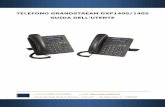 TELEFONO GRANDSTREAM GXP1400/1405 GUIDA DELL … · 3 313 telefono è in normale stato di attesa di chiamata, le icone sul display sono spente ad eccezione della prima in alto a sinistra