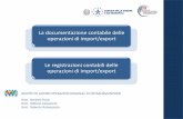 La documentazione contabile delle Importazioni ... Dogane.pdf · extra-UE Prova dell’esportazione: documento MRN e messaggio elettronico ... Comunità e che non siano stati già