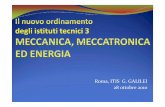 Meccanica, mecatronica ed energia – Carlo Corridoni Roma... · MECCANICA, MECCATRONICA ED ENERGIA (2) segue PROFILO Nelle attività produttive d’interesse, collabora nella progettazione,