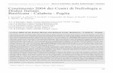 Censimento 2004 dei Centri di Nefrologia e Dialisi ... · Censimento 2004 dei Centri di Nefrologia e Dialisi Italiani. Basilicata - Calabria - Puglia 324 Introduzione Nel 2004 la