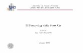 Il Financing delle Start Up - unive.it · Il Venture Capital è un ramo della finanza che si occupa di investire in start-up Descrizione •Società finanziarie specializzate nell’investimento
