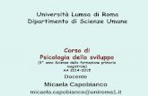 Università Lumsa di Roma Dipartimento di Scienze Umane ... · Psicologia dello sviluppo e psicologia del bambino Psicologia dello sviluppo: orientata al processo ... dibattito Chomsky-Piaget