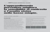 A CURA DI SOPTI SOCIETÀ OPTOMETRICA ITALIANA … · L’apprendimento percettivo migliora la sensibilità al contrasto e l’acuità visiva nelle basse miopie. 49. PROFESSIONAL.