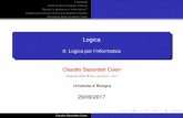 Logica 0: Logica per l'Informatica - cs.unibo.itcs.unibo.it/~sacerdot/logica/lucidi_vecchi/slides0.pdf · Logica per l’Informatica (triennale informatica, mutuato ﬁlosoﬁa) Fondamenti