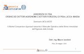 Seminario MCA-MOSI - .UNIVERSITA' DI PISA ORDINE DEI DOTTORI AGRONOMI E DOTTORI FORESTALI DI PISA-LUCCA