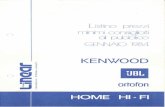 KENWOOD ortofon - cieri.net - Listino prezzi Home Hi... · SISTEMA V31 compostK dao: Lire Lire ... (IVA 18%) 127.000 149.86. ... KX-41 Registrator 1.329.00e a cassette soft touch