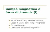 Campo magnetico e forza di Lorentz (I) - INFN-BObruni/didattica/Slides/10.CampoMagneticoI.pdf · Magnetismo XVI secolo: William Gilbert (De Magnete) Opera omnia. La terra e` un magnete.