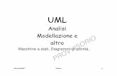 UML - stlab.dinfo.unifi.it · UML aa 2006/7 G.Bucci 3 Macchina a stati Descrive un oggetto come un’entità isolata che comunica con il resto del mondo attraverso il riconoscimento