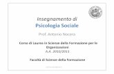 Insegnamento di Psicologia Sociale · Wundt era convinto che i contenuti psichici ... •Social Psychology: on outline and source book di A.Ross •An introduction to Social Psychology