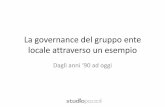 La governance del gruppo ente locale attraverso un esempio Pozzoli Cosenza.pdf · Farmacia n. 3 Farmacia n. 4 Ambiente Fognatura e impianti di dep.ne Acquedotto. Consorzio Centrale